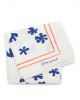 Natural white printed cotton scarf