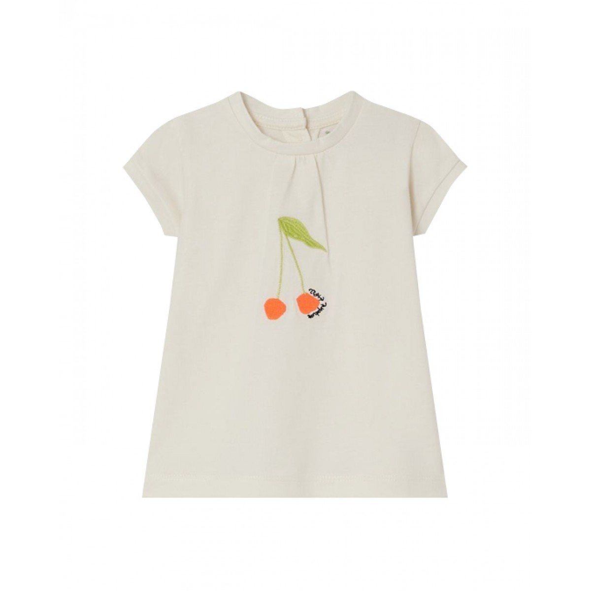 T-shirt with cherry embroidery