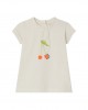 T-shirt with cherry embroidery