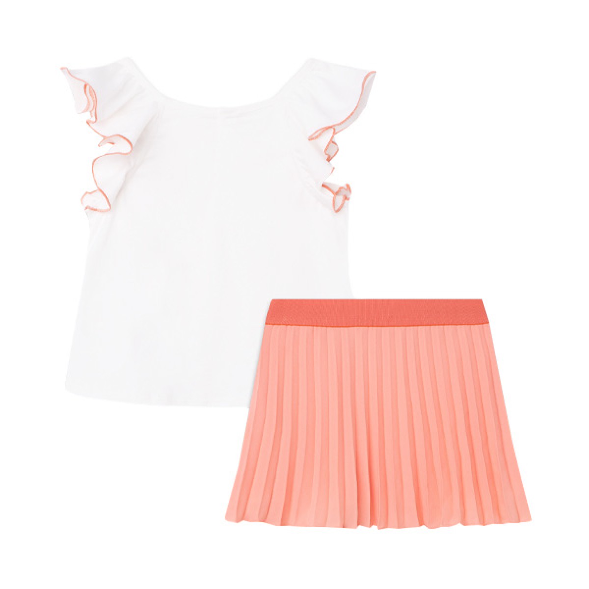 Pleated skirt and top set