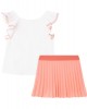 Pleated skirt and top set