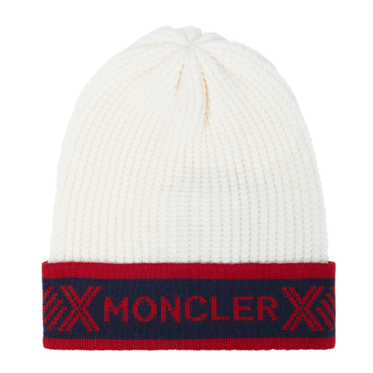 White knitted wool hat