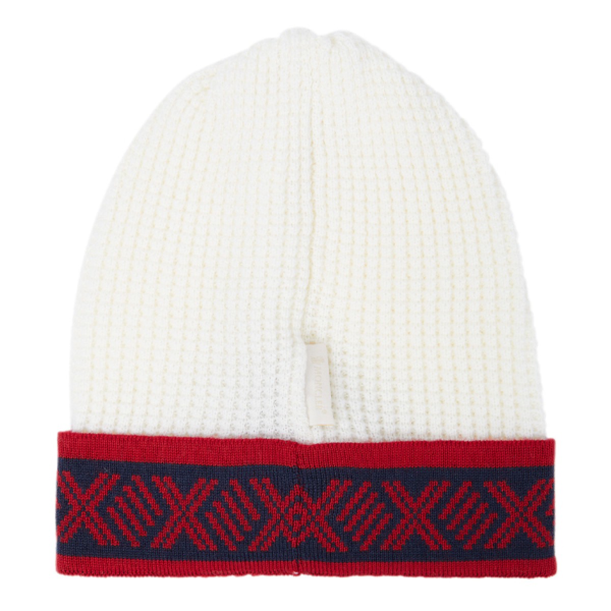 White knitted wool hat