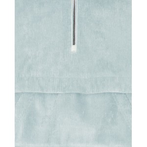 Corduroy hoodie in sky blue