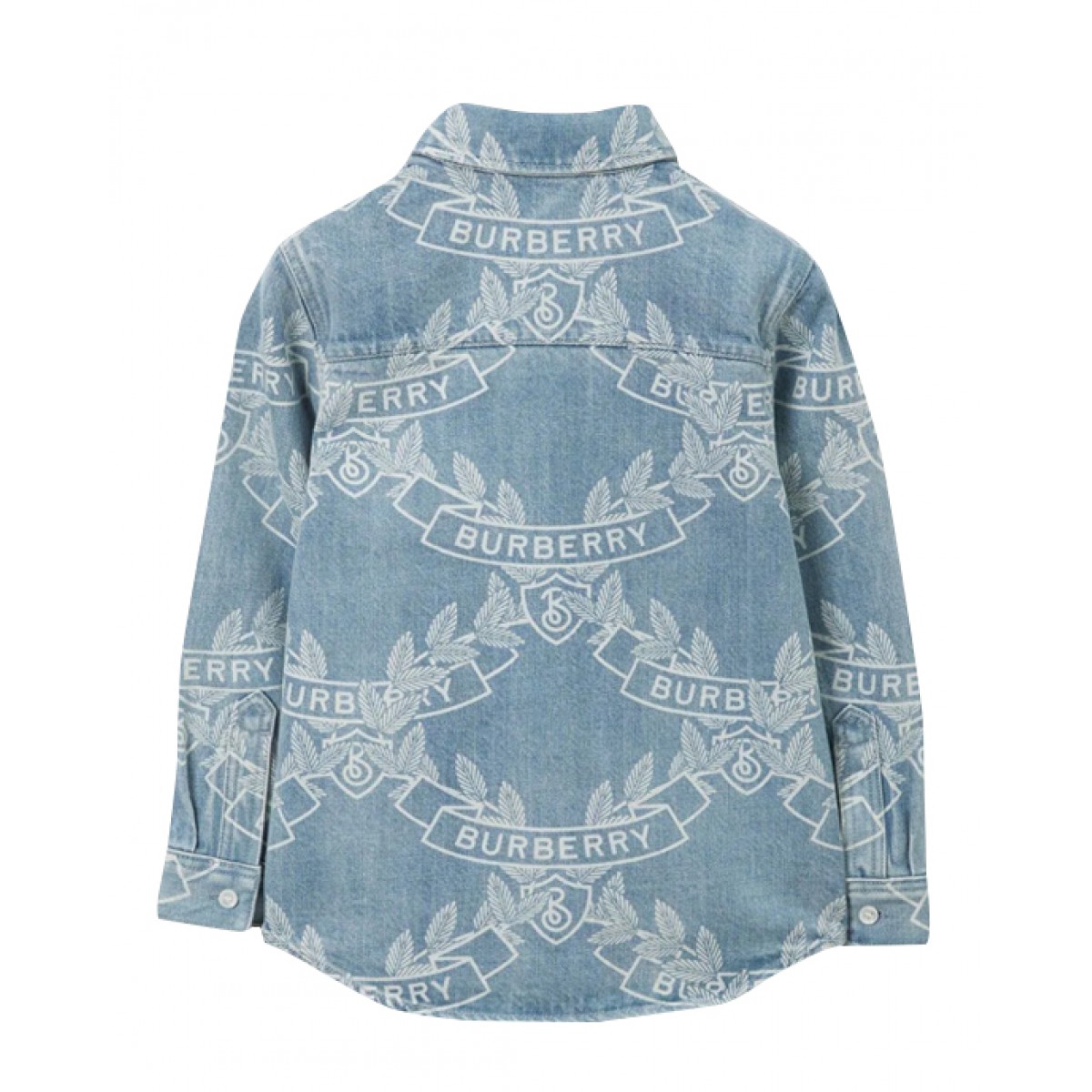 Oak Leaf Crest print denim shirt