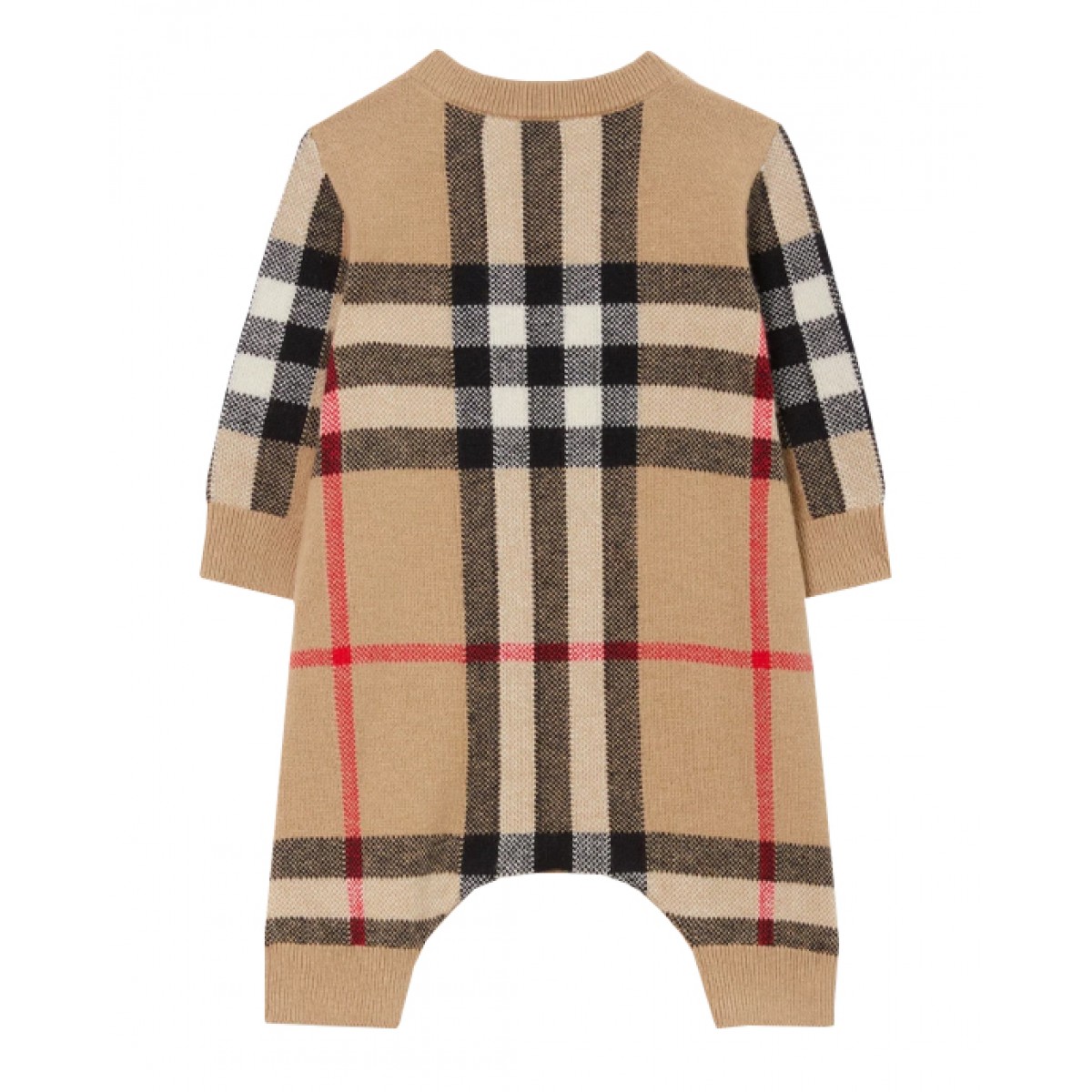 Check wool cashmere jumpsuit