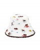 Reversible printed bucket hat with Teddy bears print