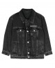 Black faded oversized jacket in Japanese denim