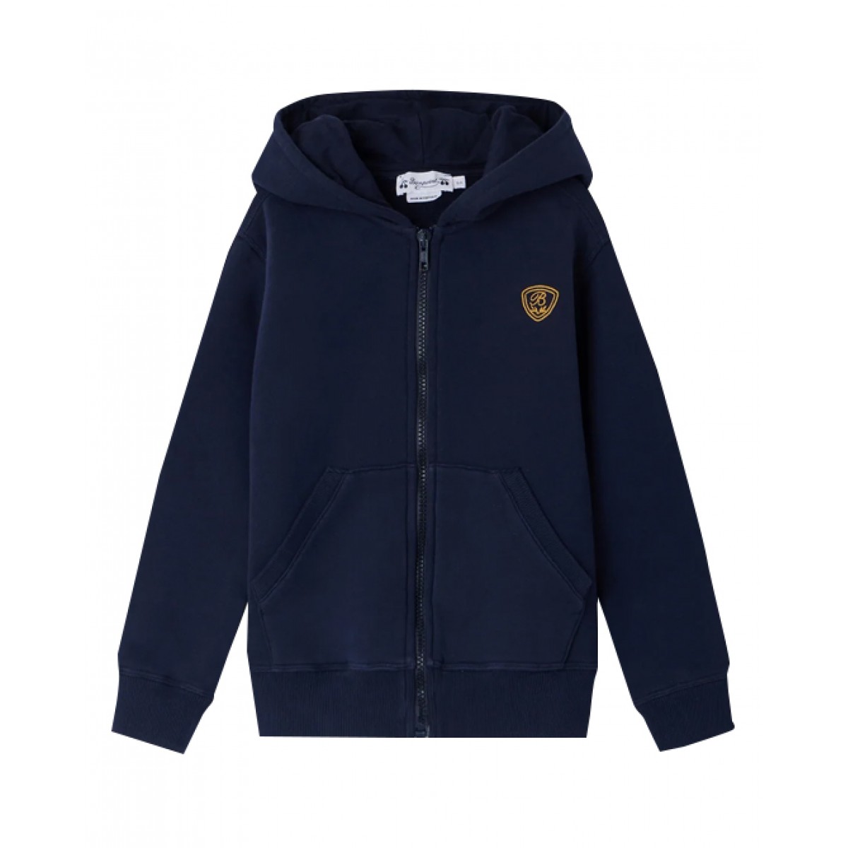 Navy Dagan zip-up sweatshirt