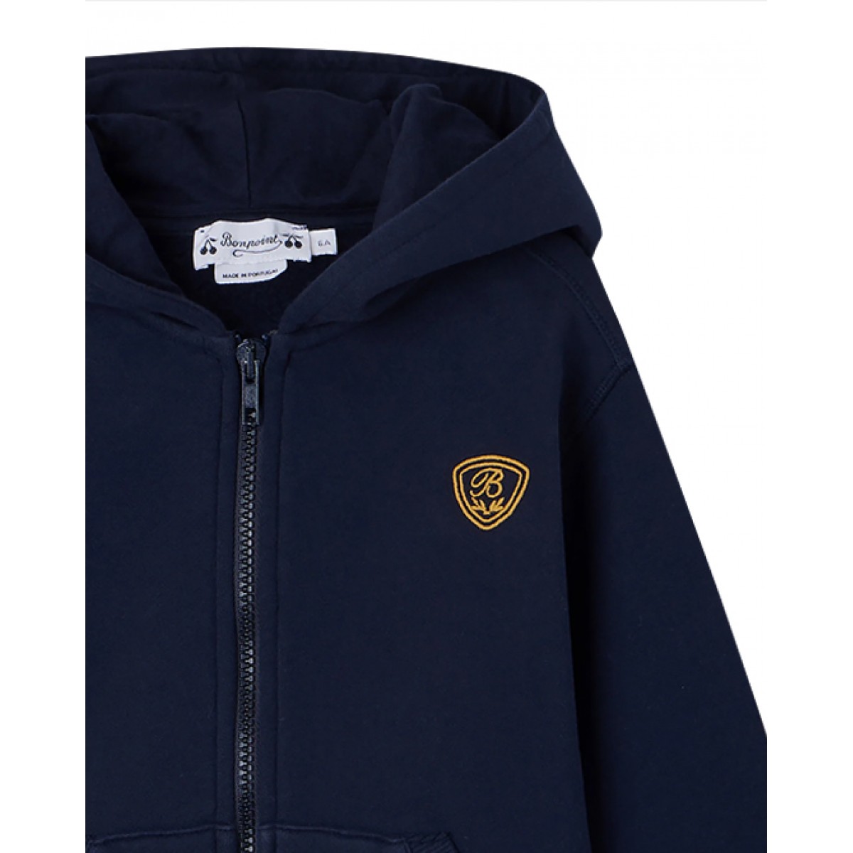 Navy Dagan zip-up sweatshirt