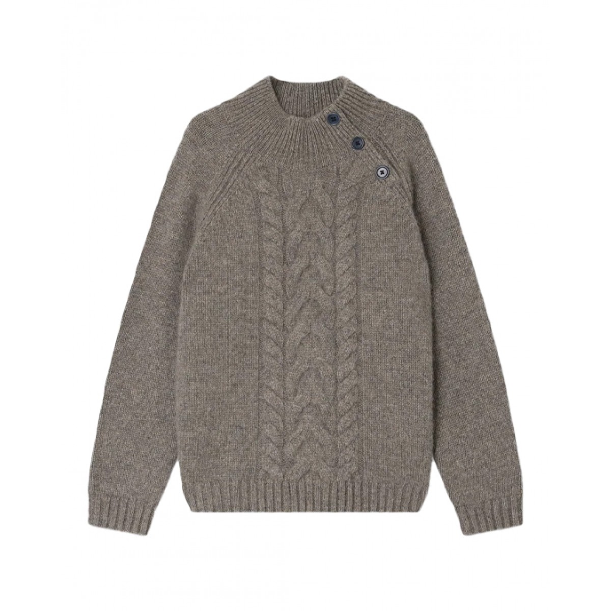 Cashmere sweater with button details