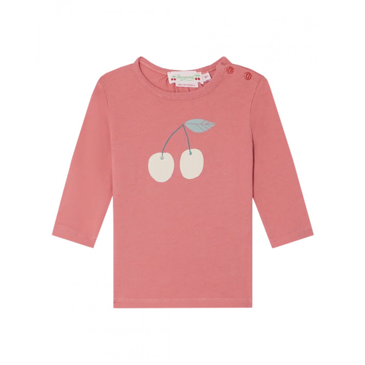 Long sleeve T-shirt with cherry logo print