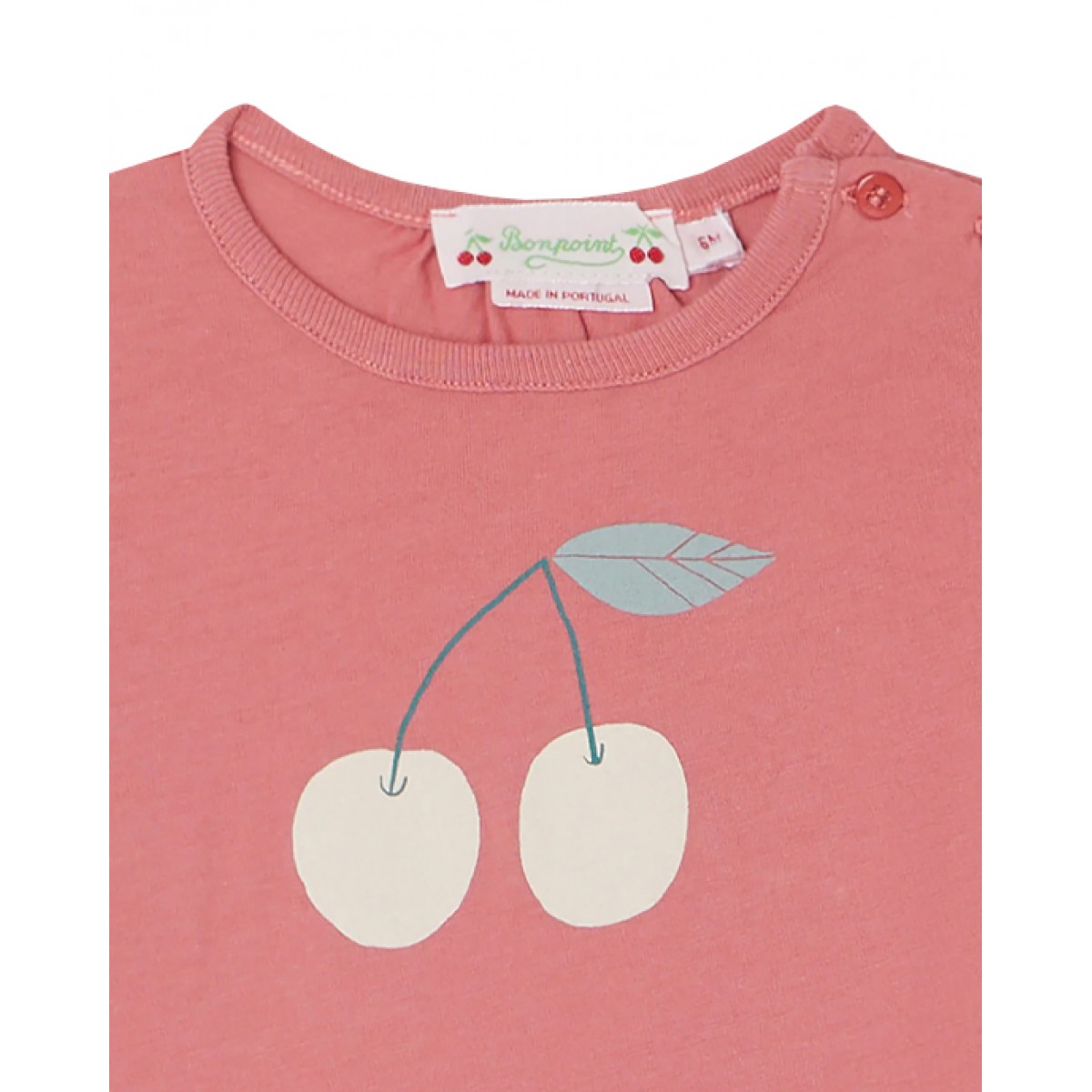 Long sleeve T-shirt with cherry logo print