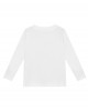 White organic cotton top with heart print