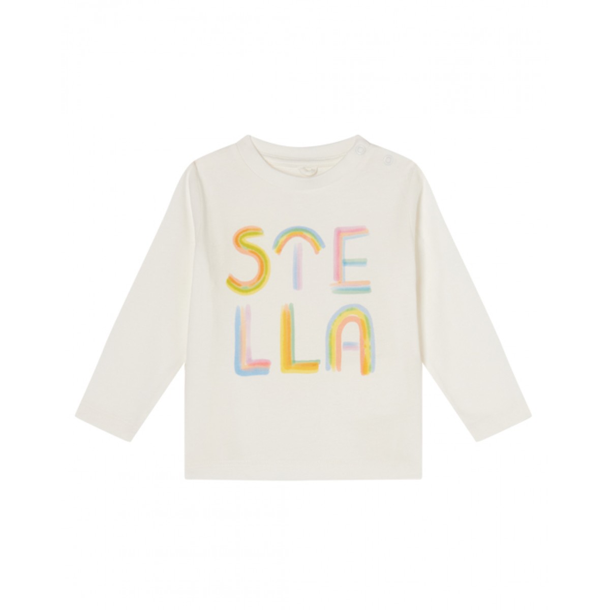 Baby girl ivory logo sweatshirt