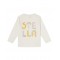 Baby girl ivory logo sweatshirt