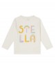Baby girl ivory logo sweatshirt