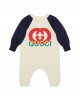 Playful GG logo-print romper for baby boys