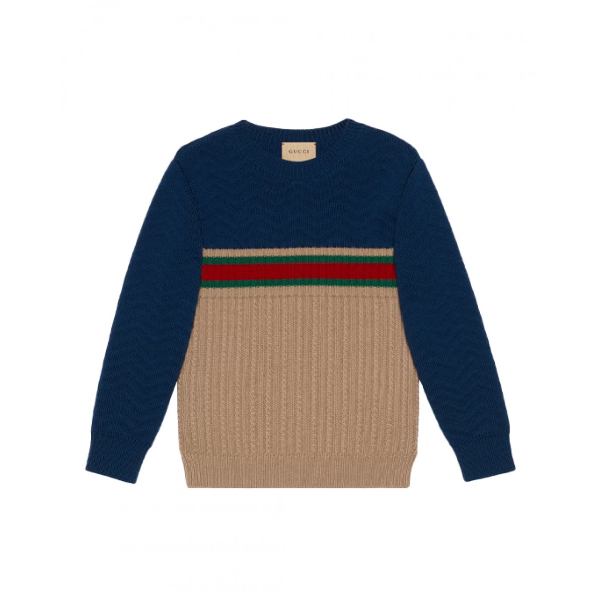 Boy's wollen sweater with ribbing 