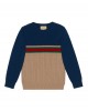 Boy's wollen sweater with ribbing 