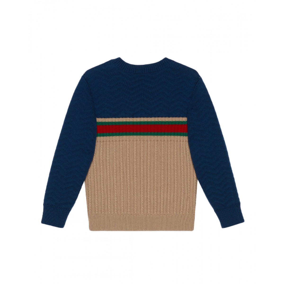 Boy's wollen sweater with ribbing 