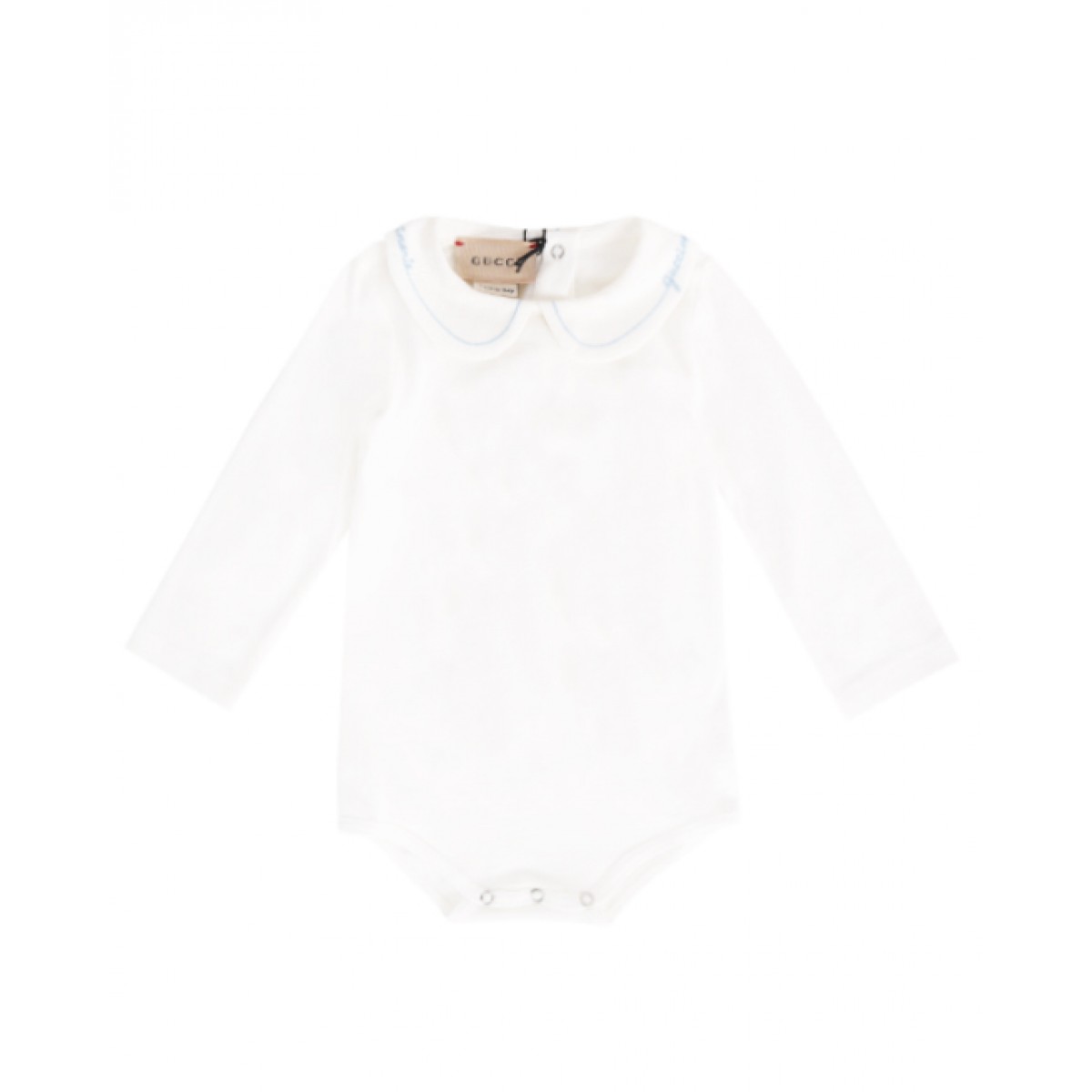 Cotton bodysuit with embroidery