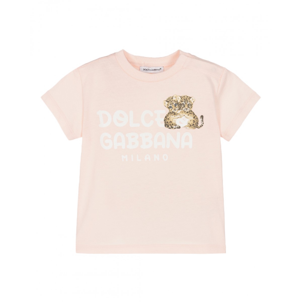 Pink cotton leopards print T-Shirt