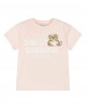 Pink cotton leopards print T-Shirt