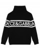 Logo-inlaid turtleneck sweater