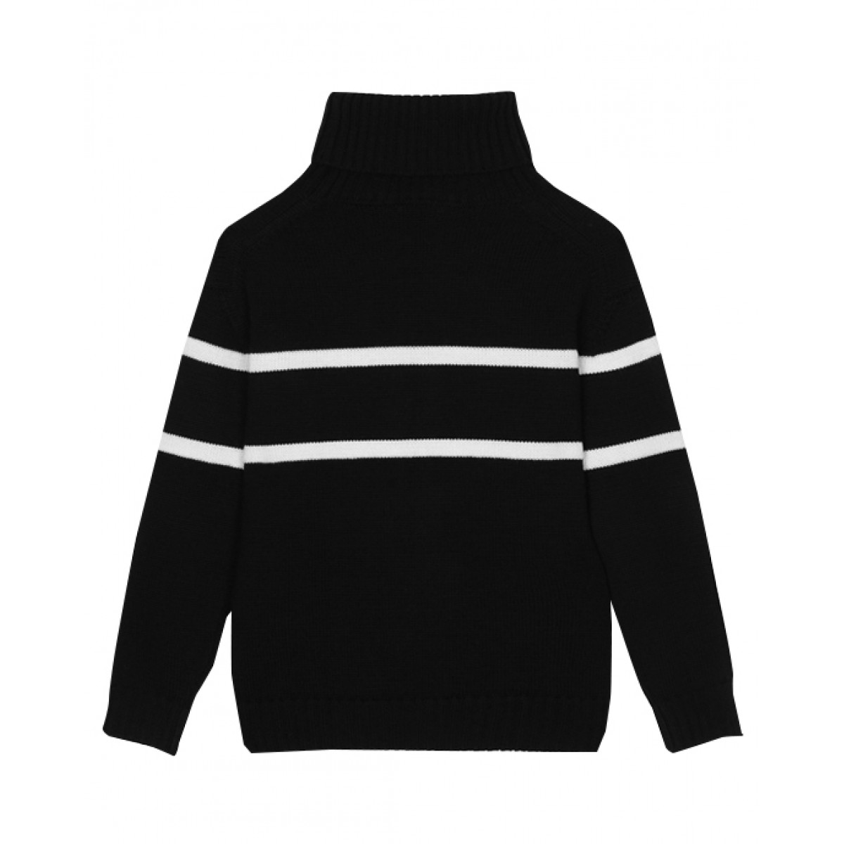 Logo-inlaid turtleneck sweater