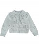 Flower stitch cardigan in mint