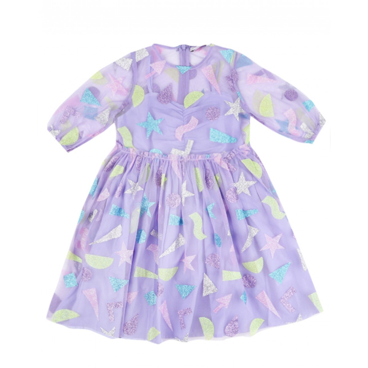 Glitter patch tulle dress