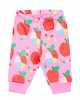 Set with multicolored apple print