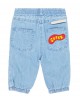 White denim baby patches jeans