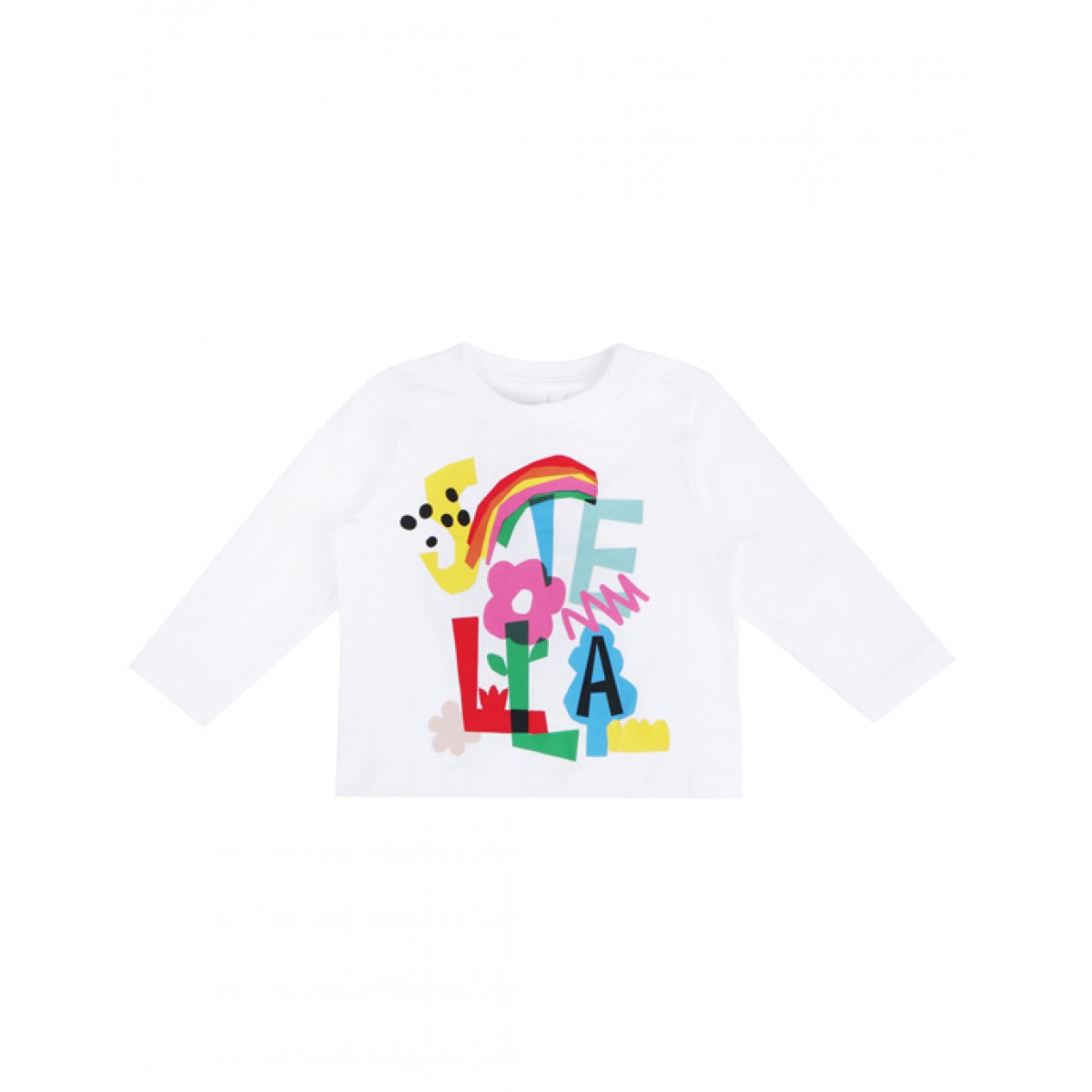 Logo print baby girl's long sleeve T-shirt