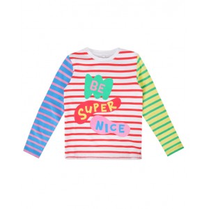 Multicolored striped long-sleeve T-shirt
