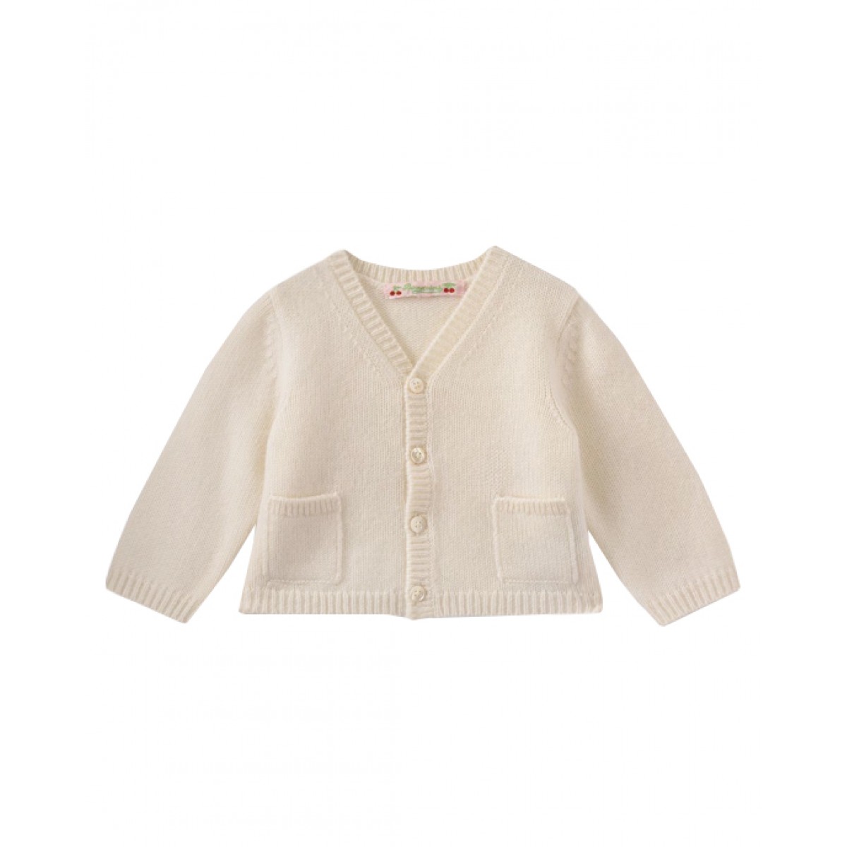 Cashmere cardigan in milk white