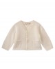 Cashmere cardigan in milk white