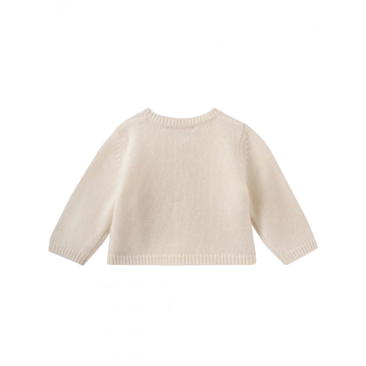 Cashmere cardigan in milk white