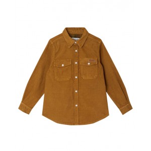 Corduroy shirt in camel