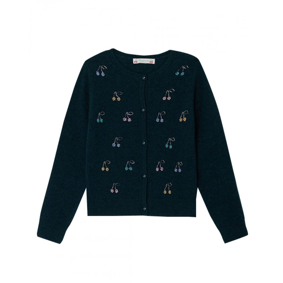 Hand-embroidered cashmere cardigan