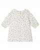 Cherry print dress in ecru