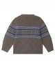 Wool sweater in brown and blue 
