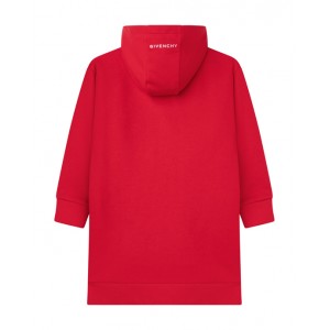 Red bandana motif sweatshirt dress