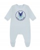 The Mascot logo print pale blue jumpsuit