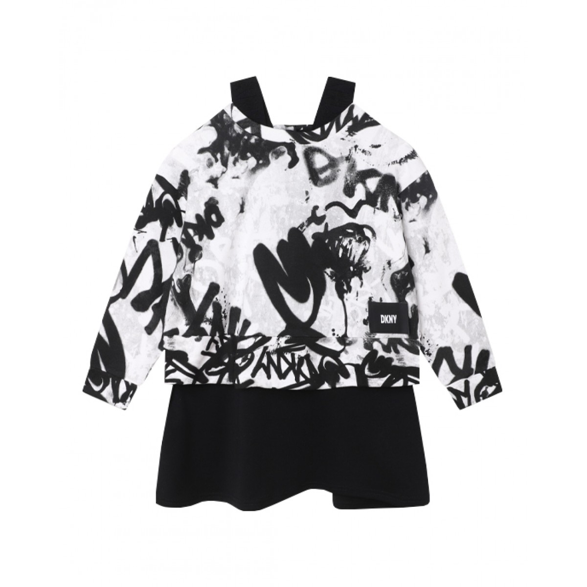 Girls' urban chic dress ensemble