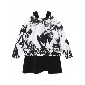 Girls' urban chic dress ensemble