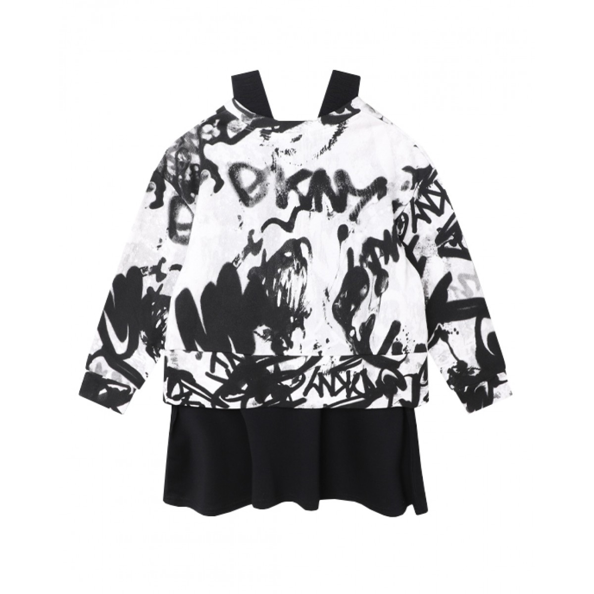 Girls' urban chic dress ensemble