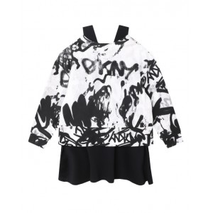 Girls' urban chic dress ensemble