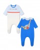 White & blue babygrows for boys